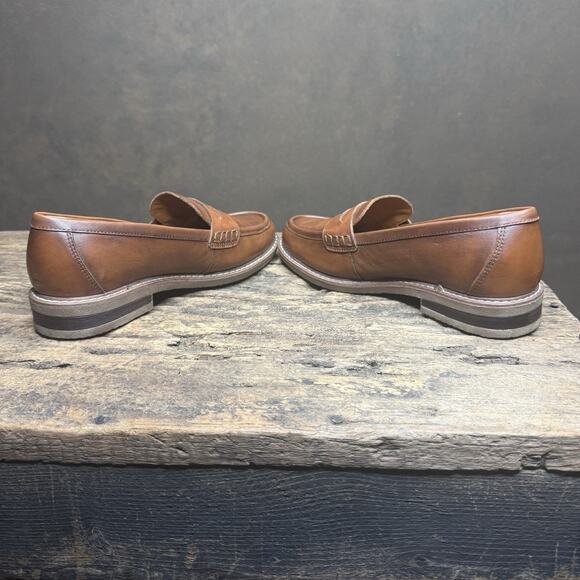 Earth Women’s Brown Leather Penny Loafer Flats Comfort Slip-On Shoes Size 7.5W - Picture 5 of 10
